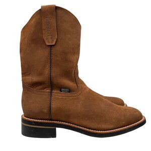 Original Michel Mid Calf Cognac Nubuck Leather Boots Made in Mexico Men's sz 10